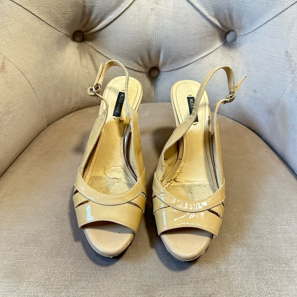 Alex Marie Tan Peep-Toe Heels